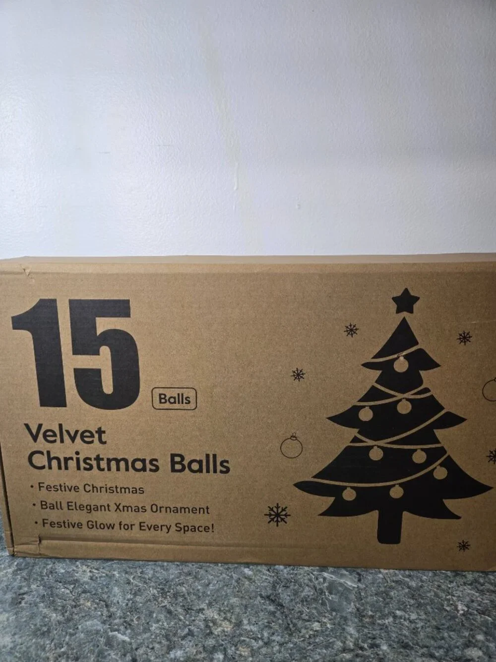 Brightown Velvet Christmas Ball Ornaments Set of 15 Green Brown Cream Holiday